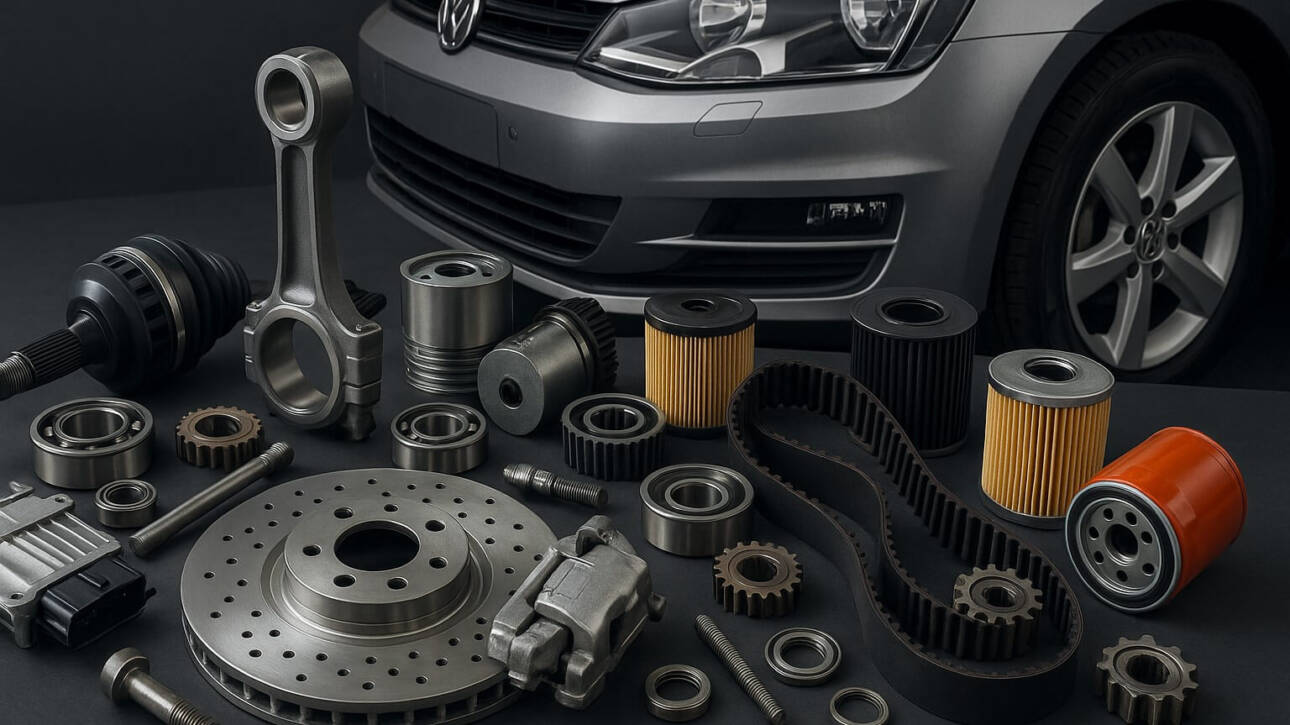 Componenti automotive: filtri, dischi freno, cuscinetti e trasmissioni