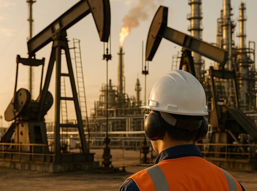 Operatore controllo impianto estrazione petrolio e gas naturale