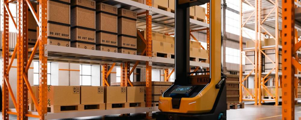 Dispositivo mobile per la movimentazione autonoma all'interno di un magazzino